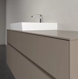 Тумба під раковину Villeroy & Boch Collaro 140х50 см із підсвічуванням ДСП трюфель сірий C085B0VG