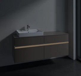 Тумба під раковину Villeroy & Boch Collaro 140х50 см із підсвічуванням ДСП трюфель сірий C085B0VG