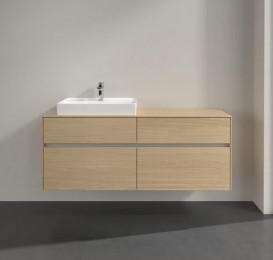 Тумба под раковину Villeroy & Boch Collaro 140х50 см с подсветкой ДСП северный дуб C085B0VJ
