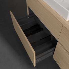 Тумба под раковину Villeroy & Boch Collaro 140х50 см с подсветкой ДСП северный дуб C085B0VJ