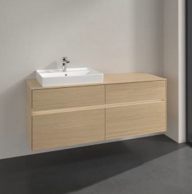 Тумба под раковину Villeroy & Boch Collaro 140х50 см с подсветкой ДСП северный дуб C085B0VJ