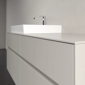 Тумба під раковину Villeroy & Boch Collaro 140х50 см із підсвічуванням ДСП м'який сірий C085B0VK