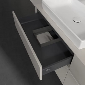 Тумба під раковину Villeroy & Boch Collaro 140х50 см із підсвічуванням ДСП м'який сірий C085B0VK