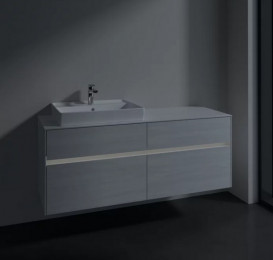 Тумба під раковину Villeroy & Boch Collaro 140х50 см із підсвічуванням ДСП біле дерево C085B0E8