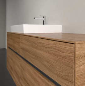 Тумба под раковину Villeroy & Boch Collaro 140х50 см с подсветкой ДСП дуб канзас C085B0RH