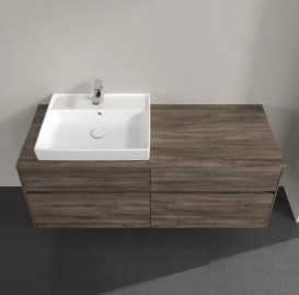 Тумба под раковину Villeroy & Boch Collaro 140х50 см с подсветкой ДСП каменный дуб C085B0RK