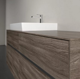 Тумба под раковину Villeroy & Boch Collaro 140х50 см с подсветкой ДСП каменный дуб C085B0RK