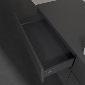 Тумба під раковину Villeroy & Boch Collaro 140х50 см із підсвічуванням МДФ глянсовий сірий C086B0FP