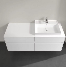 Тумба под раковину Villeroy & Boch Collaro 140х50 см с подсветкой ДСП матовый белый C086B0MS