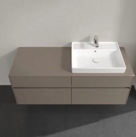 Тумба під раковину Villeroy & Boch Collaro 140х50 см із підсвічуванням ДСП трюфель сірий C086B0VG
