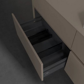 Тумба під раковину Villeroy & Boch Collaro 140х50 см із підсвічуванням ДСП трюфель сірий C086B0VG