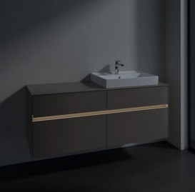 Тумба під раковину Villeroy & Boch Collaro 140х50 см із підсвічуванням ДСП трюфель сірий C086B0VG