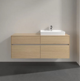 Тумба под раковину Villeroy & Boch Collaro 140х50 см с подсветкой ДСП северный дуб C086B0VJ