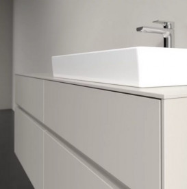 Тумба під раковину Villeroy & Boch Collaro 140х50 см із підсвічуванням ДСП м'який сірий C086B0VK