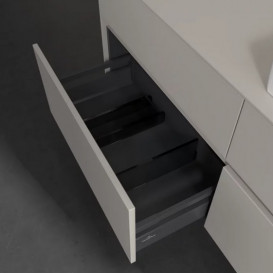 Тумба під раковину Villeroy & Boch Collaro 140х50 см із підсвічуванням ДСП м'який сірий C086B0VK