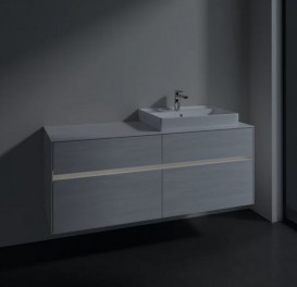 Тумба під раковину Villeroy & Boch Collaro 140х50 см із підсвічуванням ДСП біле дерево C086B0E8