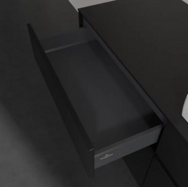 Тумба під раковину Villeroy & Boch Collaro 140х50 см із підсвічуванням МДФ чорний матовий лак C086B0PD
