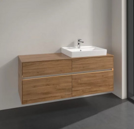 Тумба под раковину Villeroy & Boch Collaro 140х50 см с подсветкой ДСП дуб канзас C086B0RH