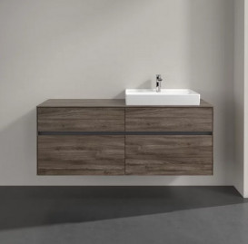 Тумба під раковину Villeroy & Boch Collaro 140х50 см із підсвічуванням ДСП кам'яний дуб C086B0RK