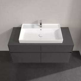 Тумба під раковину Villeroy & Boch Collaro 120х50 см із підсвічуванням МДФ глянсовий сірий C087B0FP