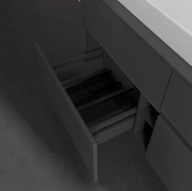 Тумба під раковину Villeroy & Boch Collaro 120х50 см із підсвічуванням МДФ глянсовий сірий C087B0FP