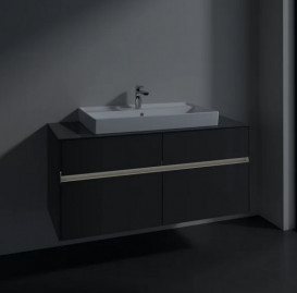 Тумба під раковину Villeroy & Boch Collaro 120х50 см із підсвічуванням МДФ глянсовий сірий C087B0FP