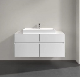 Тумба под раковину Villeroy & Boch Collaro 120х50 см с подсветкой ДСП матовый белый C087B0MS