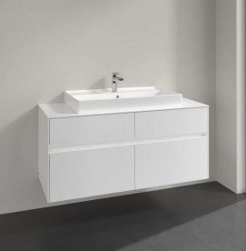 Тумба под раковину Villeroy & Boch Collaro 120х50 см с подсветкой ДСП матовый белый C087B0MS