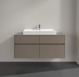 Тумба під раковину Villeroy & Boch Collaro 120х50 см із підсвічуванням ДСП трюфель сірий C087B0VG