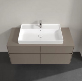 Тумба під раковину Villeroy & Boch Collaro 120х50 см із підсвічуванням ДСП трюфель сірий C087B0VG