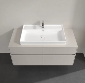 Тумба під раковину Villeroy & Boch Collaro 120х50 см із підсвічуванням ДСП м'який сірий C087B0VK