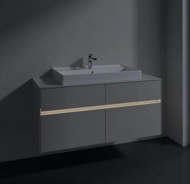 Тумба під раковину Villeroy & Boch Collaro 120х50 см із підсвічуванням ДСП м'який сірий C087B0VK