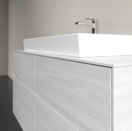 Тумба под раковину Villeroy & Boch Collaro 120х50 см с подсветкой ДСП белое дерево C087B0E8