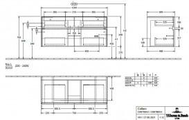 Тумба под раковину Villeroy & Boch Collaro 120х50 см с подсветкой ДСП белое дерево C087B0E8