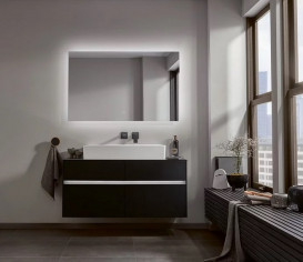 Тумба під раковину Villeroy & Boch Collaro 120х50 см із підсвічуванням МДФ чорний матовий лак C087B0PD