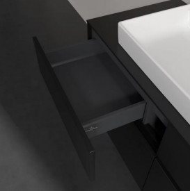 Тумба під раковину Villeroy & Boch Collaro 120х50 см із підсвічуванням МДФ чорний матовий лак C087B0PD