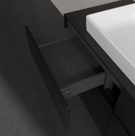 Тумба під раковину Villeroy & Boch Collaro 120х50 см із підсвічуванням МДФ чорний матовий лак C087B0PD