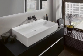 Тумба під раковину Villeroy & Boch Collaro 120х50 см із підсвічуванням МДФ чорний матовий лак C087B0PD