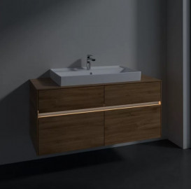 Тумба під раковину Villeroy & Boch Collaro 120х50 см із підсвічуванням ДСП дуб канзас C087B0RH