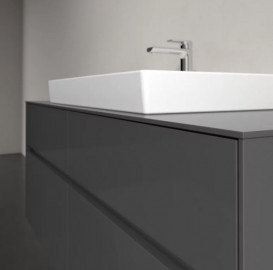 Тумба под раковину Villeroy & Boch Collaro 140х50 см с подсветкой МДФ глянцевый серый C088B0FP
