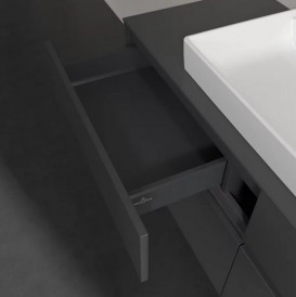 Тумба под раковину Villeroy & Boch Collaro 140х50 см с подсветкой МДФ глянцевый серый C088B0FP