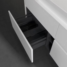 Тумба під раковину Villeroy & Boch Collaro 140х50 см із підсвічуванням ДСП матовий білий C088B0MS