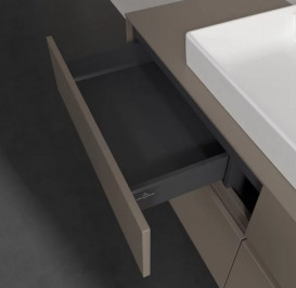 Тумба под раковину Villeroy & Boch Collaro 140х50 см с подсветкой ДСП трюфель серый C088B0VG