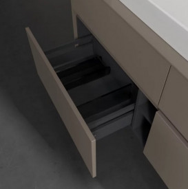 Тумба под раковину Villeroy & Boch Collaro 140х50 см с подсветкой ДСП трюфель серый C088B0VG