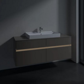 Тумба под раковину Villeroy & Boch Collaro 140х50 см с подсветкой ДСП трюфель серый C088B0VG