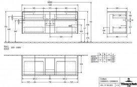 Тумба под раковину Villeroy & Boch Collaro 140х50 см с подсветкой ДСП дуб аризона C088B0VH