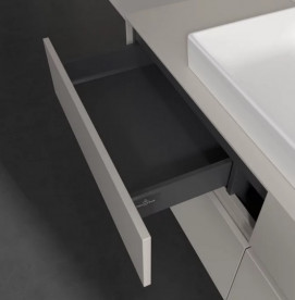 Тумба під раковину Villeroy & Boch Collaro 140х50 см із підсвічуванням ДСП м'який сірий C088B0VK