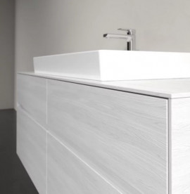 Тумба под раковину Villeroy & Boch Collaro 140х50 см с подсветкой ДСП белое дерево C088B0E8