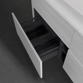 Тумба под раковину Villeroy & Boch Collaro 140х50 см с подсветкой ДСП белое дерево C088B0E8