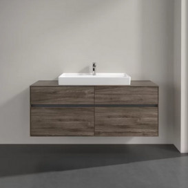 Тумба під раковину Villeroy & Boch Collaro 140х50 см із підсвічуванням ДСП кам'яний дуб C088B0RK